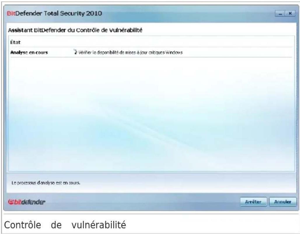 BITDEFENDER Total Security 2010 - Étape 2/6 - Vérier les vulnérabilités - 1