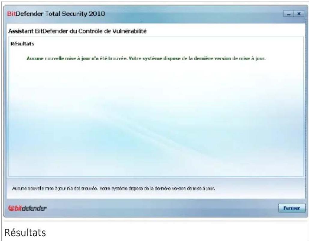 BITDEFENDER Total Security 2010 - Étape 6/6 - Voir les résultats - 1