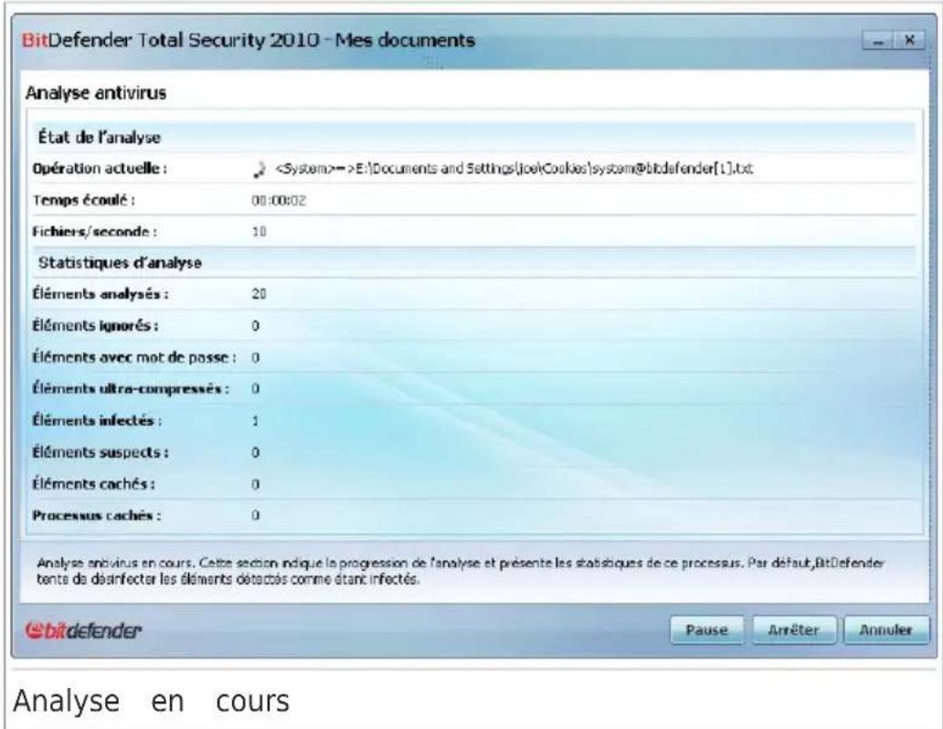 BITDEFENDER Total Security 2010 - Étape 1 sur 3 - Analyse - 1