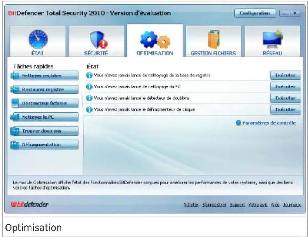 BITDEFENDER Total Security 2010 - Optimisation - 1