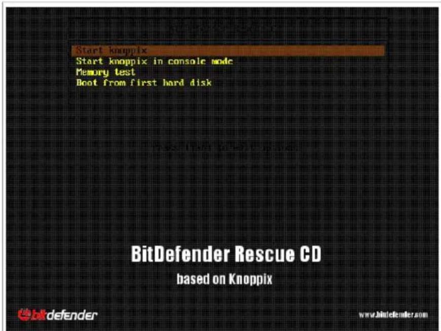 BITDEFENDER Total Security 2010 - Demarrer le CD de secours BitDefender - 1