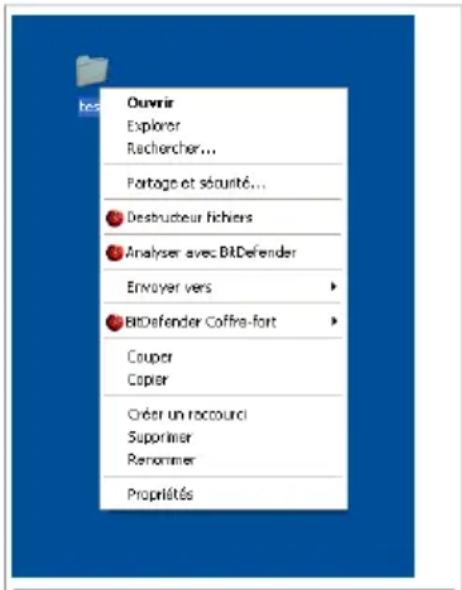 BITDEFENDER Total Security 2010 - Intégration dans le menu contextuel de Wind - 1