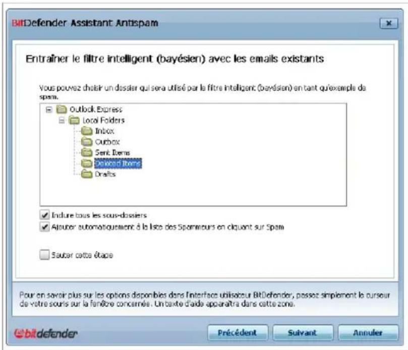 BITDEFENDER Total Security 2010 - Etape 5 sur 6 - Entrainer le contrôle bayesien avec c SPAM - 1