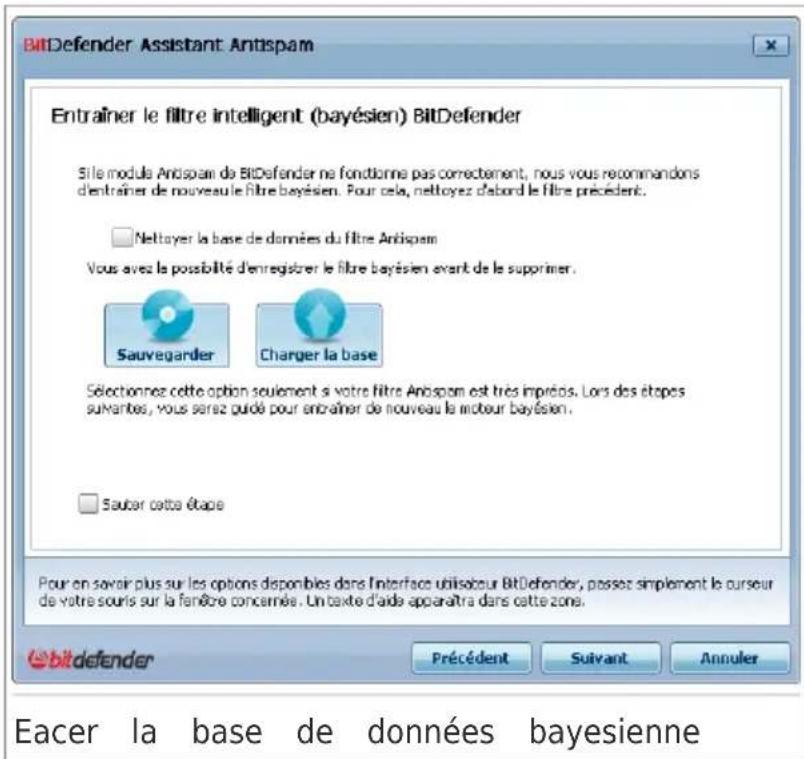 BITDEFENDER Total Security 2010 - Étape 3 sur 6 - Eacer la base de données bayes - 1