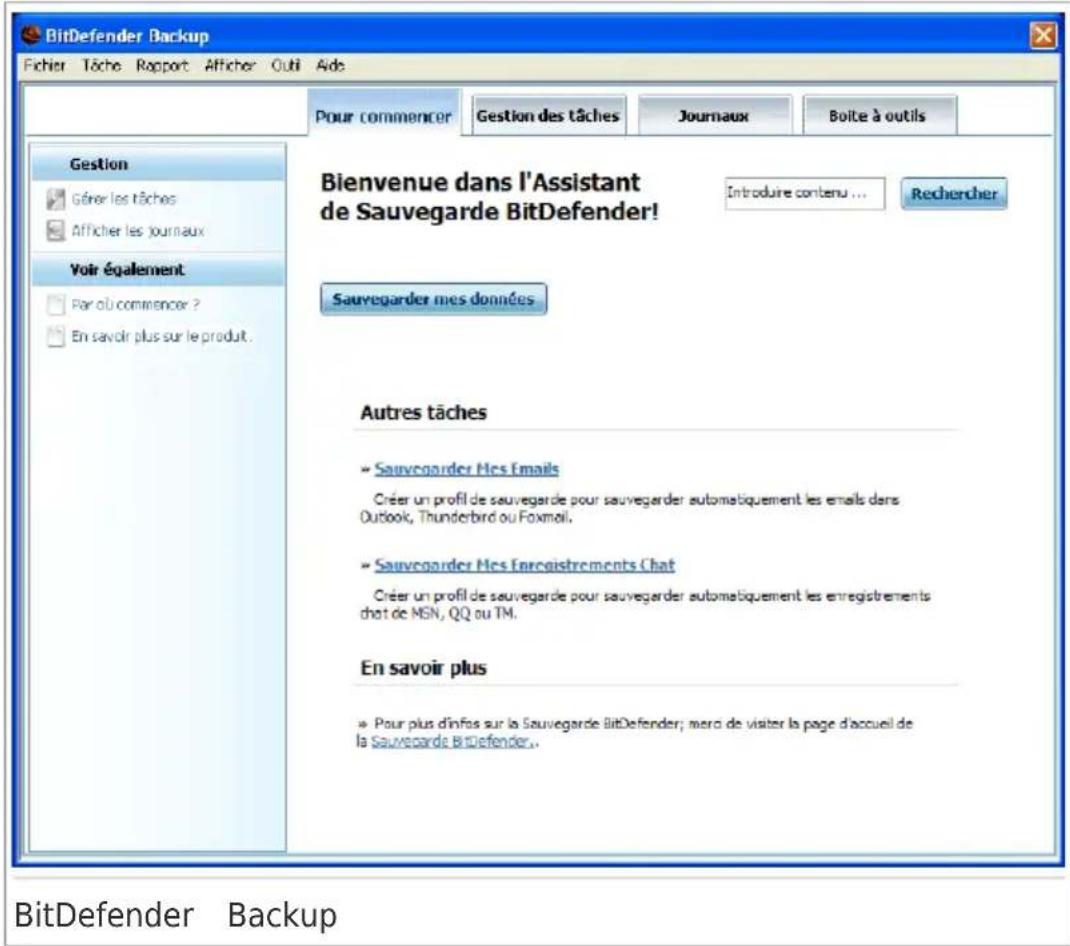 BITDEFENDER Total Security 2010 - Paramètres sauvegarde - 1