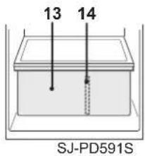 SHARP SJPD691SB - Prateleira para frutas e legumes - 1