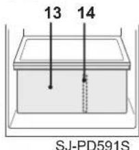 SHARP SJPD691SB - Medio estante (1 par) - 2