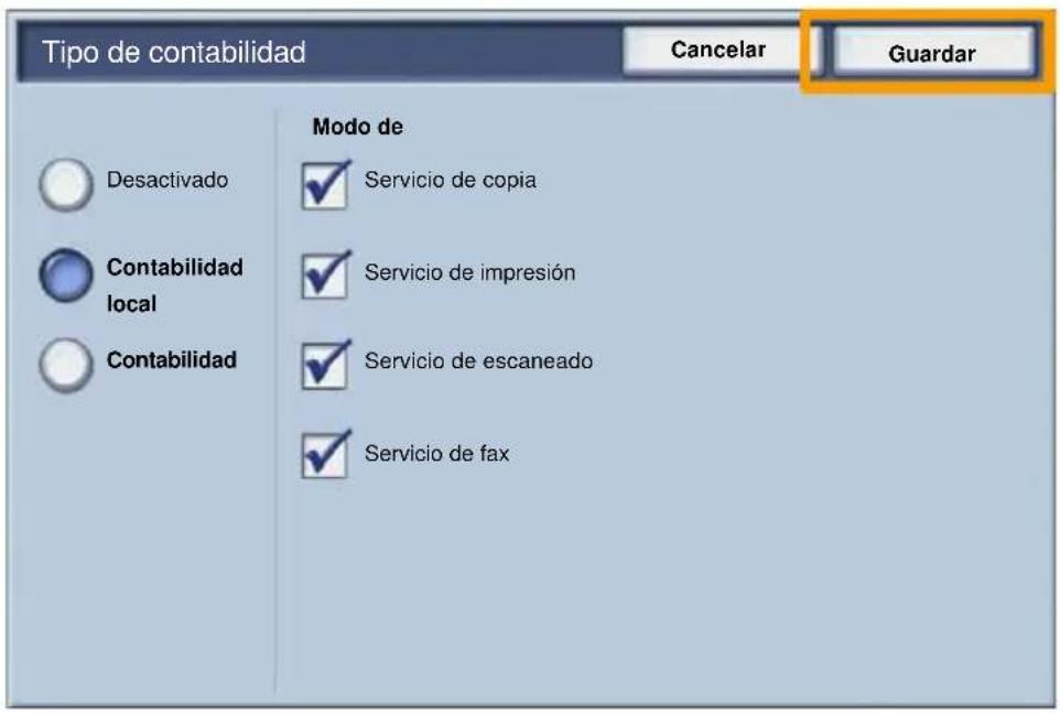 XEROX WorkCentre 7328V FPB - Seleccione el botón Guardar. - 1
