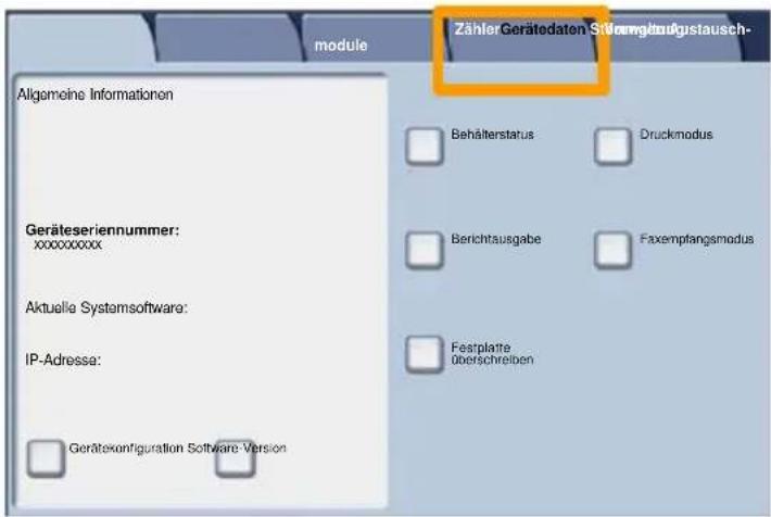 XEROX WorkCentre 7335 RPB - Register Zähler antippen. - 1
