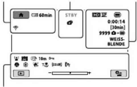 SONY Handycam HDRCX100B - Bildschirmanzeigen - 1