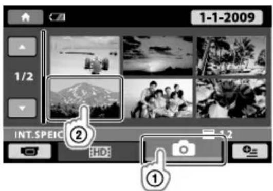 SONY Handycam HDRCX100B - Anzeigen von Fotos - 1