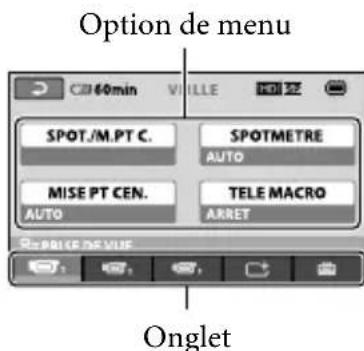 SONY Handycam HDRCX100B - Utilisation du OPTION MENU - 2