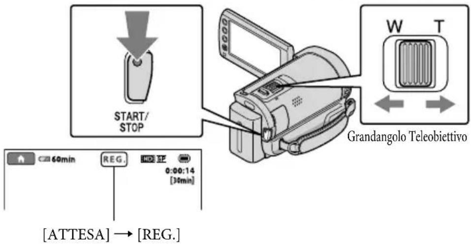 SONY Handycam HDRCX100B - Premere START/STOP per avviare la registrazione. - 1