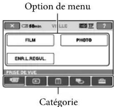 SONY Handycam HDRCX100B - Utilisation du liOME MENU - 2