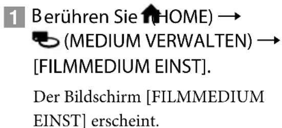 SONY Handycam HDRCX100B - Auswahlen des Aufnahmemediums für这部电影 - 1