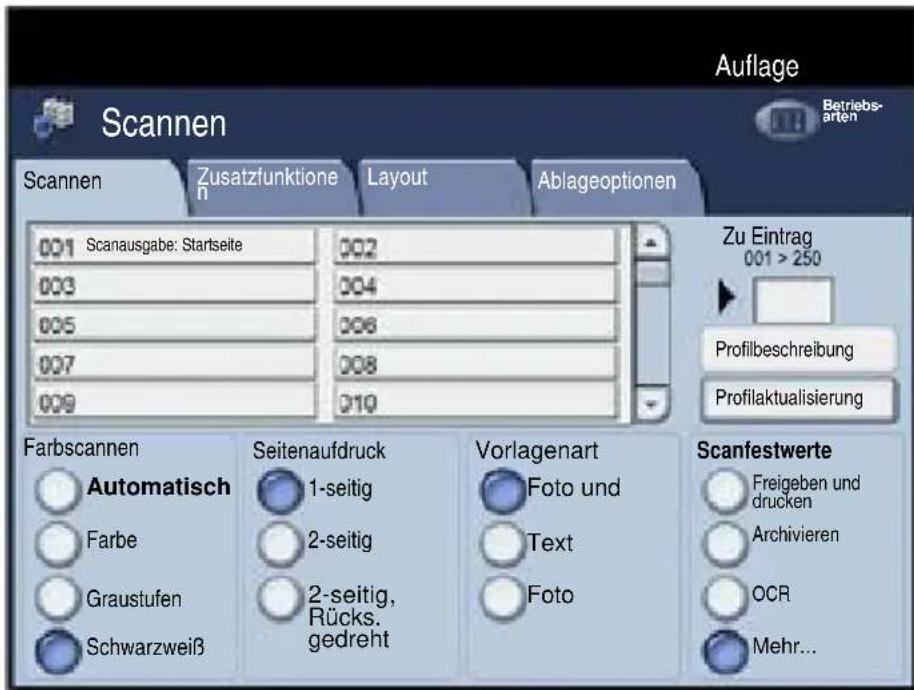 XEROX WorkCentre 7335 RPL - Scanausgabe: Startsite - 1