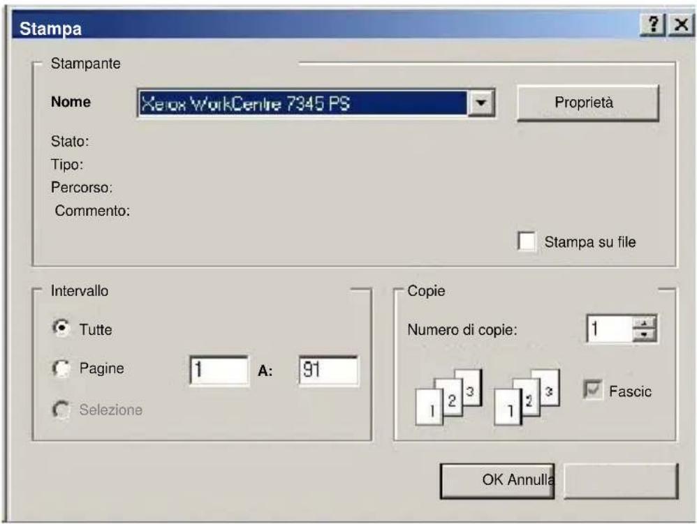 XEROX WorkCentre 7335 RPX - Aprire il driver di stampa - 1