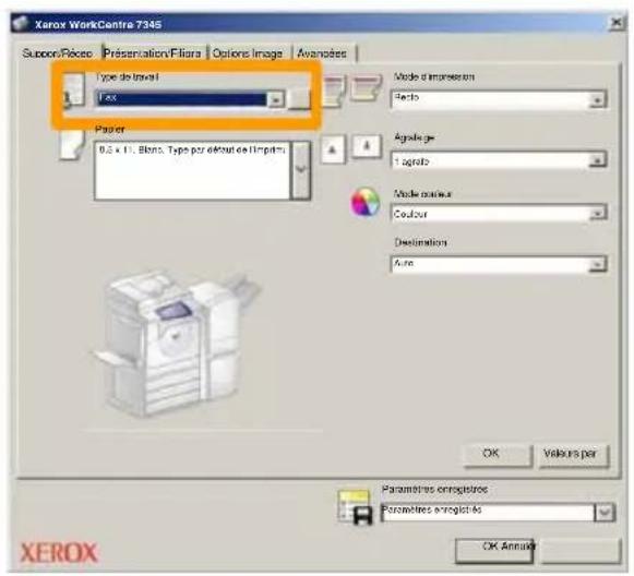 XEROX WorkCentre 7328V FPX - Procédure de fax LAN - 1