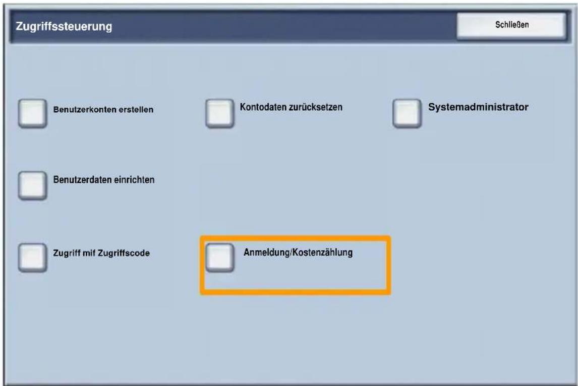 XEROX WorkCentre 7228V RX - Einrichtung der Kostenzahlung - 1