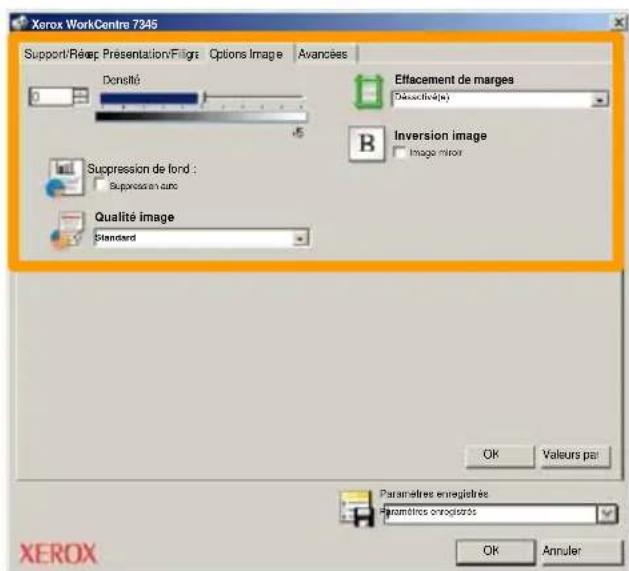 XEROX WorkCentre 7335 FPHX - Définissez les options de fax - 1