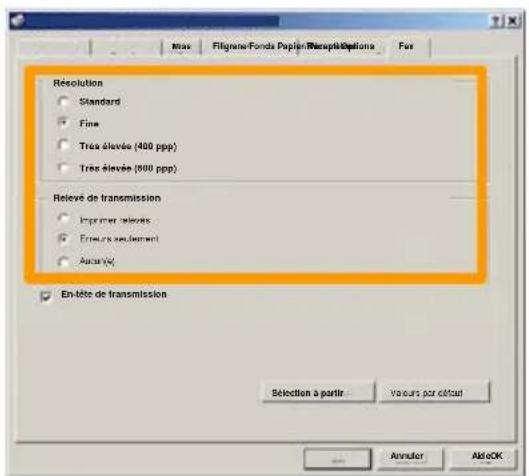 XEROX WorkCentre 7228V FH - Définir les options de fax - 1