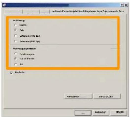 XEROX WorkCentre 7235V FH - Faxoptionen einstellen. - 1