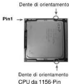 ASROCK P55M Pro - Fase 3. Inserire la CPU 1156-Pin: - 1