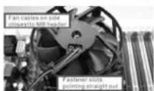 ASROCK P55M Pro - Installation of CPU Fan and Heatsink Installation of CPU Fan and Heatsink - 2