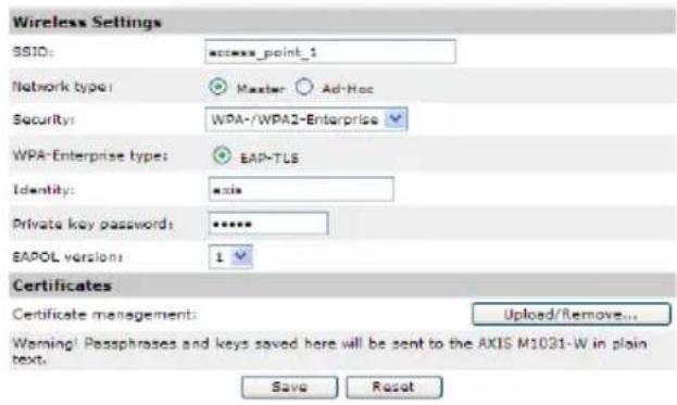 AXIS M1031 - EAP-TLS - 1