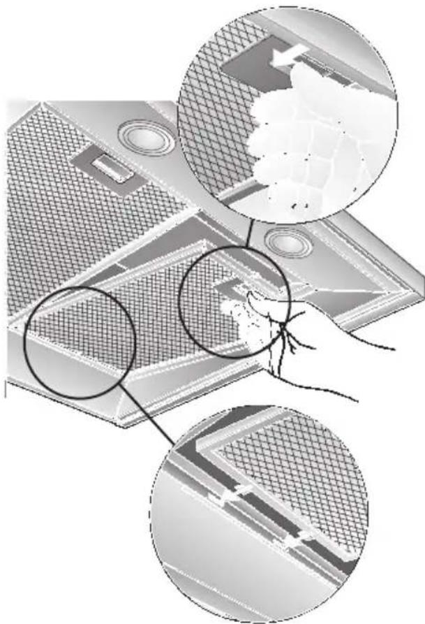 BOSCH DWW066850 - Aus- und Einbauen der Metall-Fettfilter: - 1