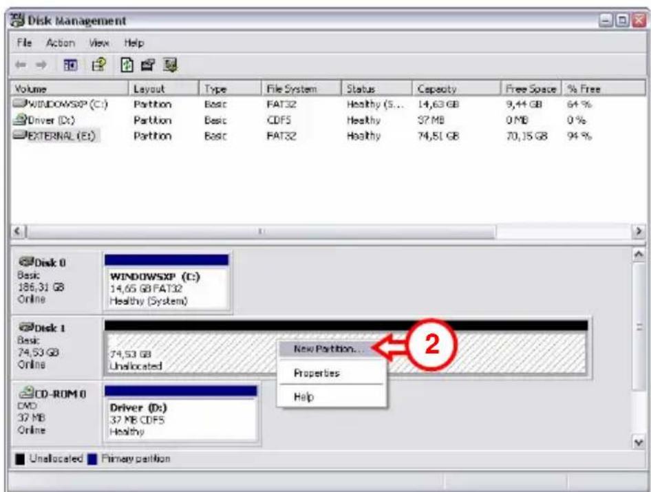 CONCEPTRONIC CHD2UES200 - Criar e Formatting uma particão no CHD2UES - 1