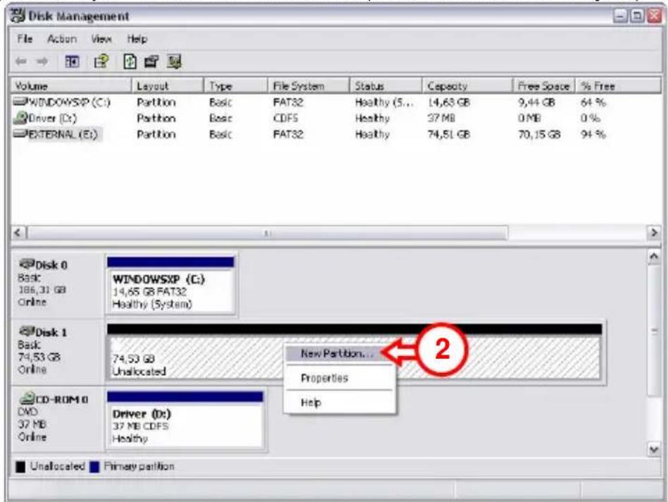 CONCEPTRONIC CHD2UES200 - CHD2UES üzerinde disk böllumü olusturulması ve bucimlendirilmesi - 1