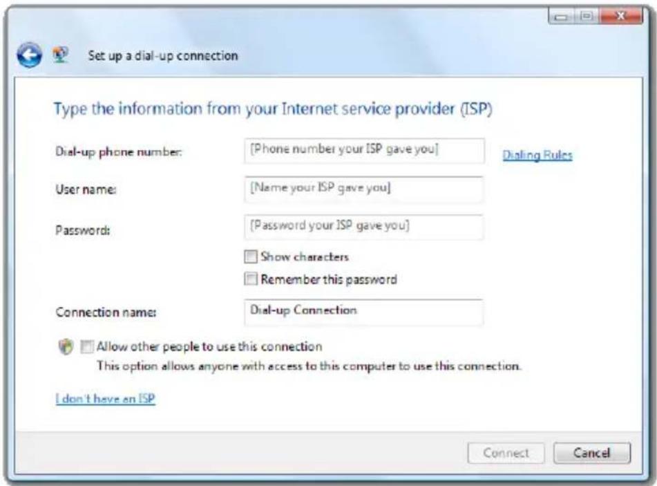 CONCEPTRONIC C56U - Criar uma lígação de acesso Telefonico - 1