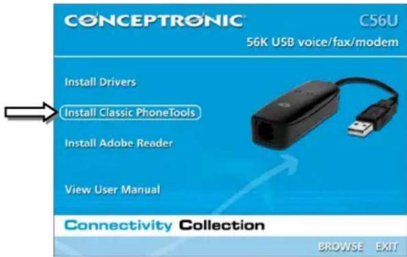 CONCEPTRONIC C56U - Classic PhoneTools installeren - 1