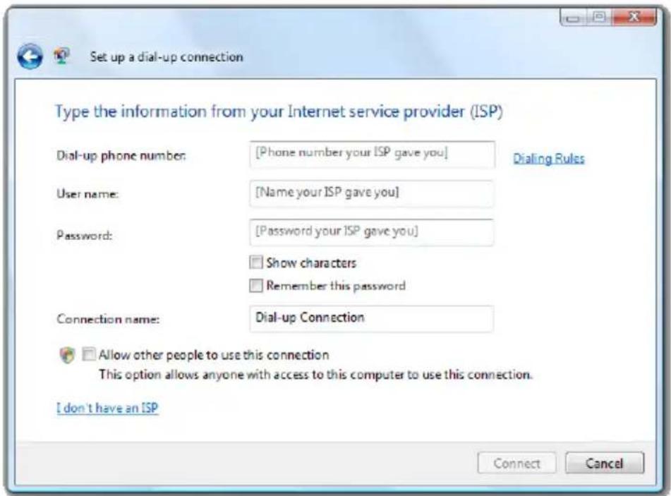 CONCEPTRONIC C56U - Creating a dial-up connection - 1