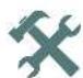 Three green icons with Chinese characters and symbols: power button, recycling symbol, and battery