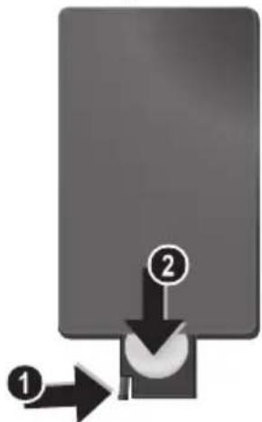 AGFAPHOTO AF 5105MS - Colocar ou trocar a pilha no comando à distência - 1