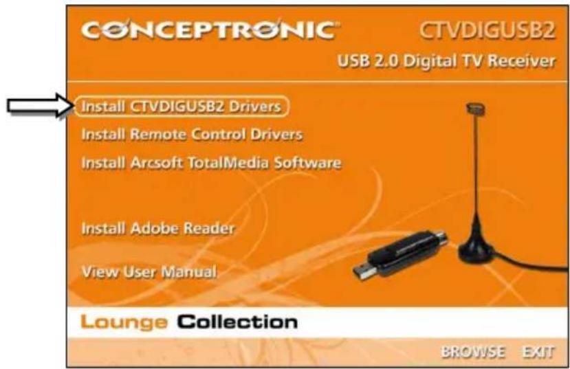 CONCEPTRONIC CTVDIGUSB2 - Treiber- und Software-Installation - 1