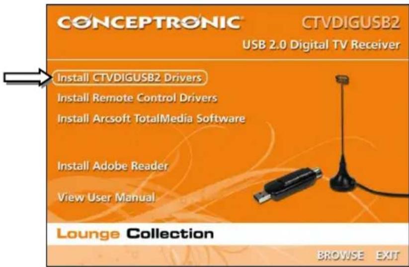 CONCEPTRONIC CTVDIGUSB2 - Installation du Driver & Software - 1