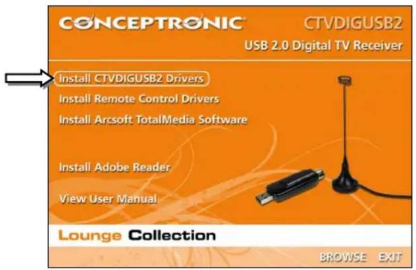 CONCEPTRONIC CTVDIGUSB2 - Instalación de los drivers y del software - 1