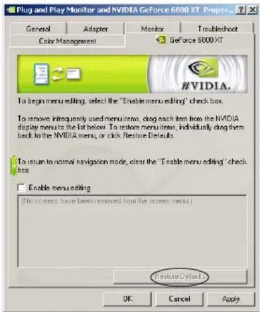 ECS N8400GS256DZL - Screen Menu Editing - 1