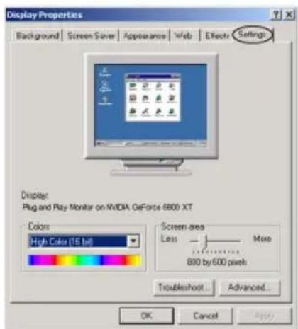 ECS N8400GS256DZL - Adjust the Monitor Refresh Rate - 1