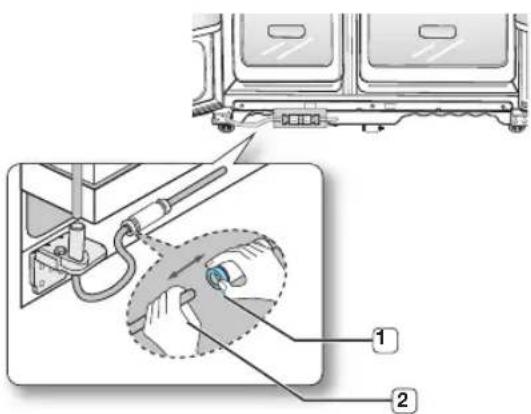 SAMSUNG RSH5UTRS - Débranchement de la conduite d'arrivée d'eau - 1