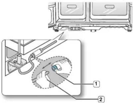 SAMSUNG RSH5UTRS - De waterleiding ontkoppelen van de koelkast - 1