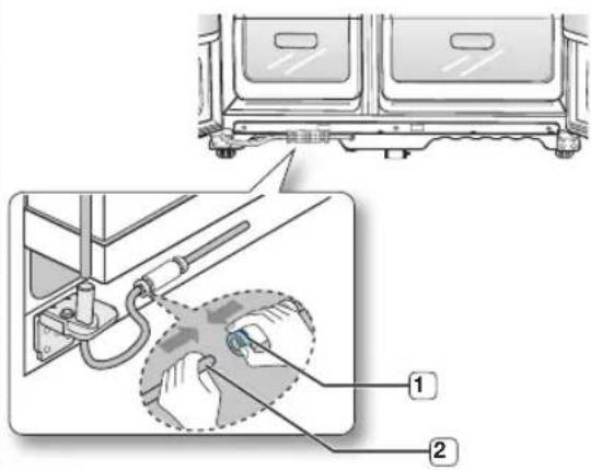 SAMSUNG RSH5UTRS - De waterleiding opnieuw bevestigen - 1