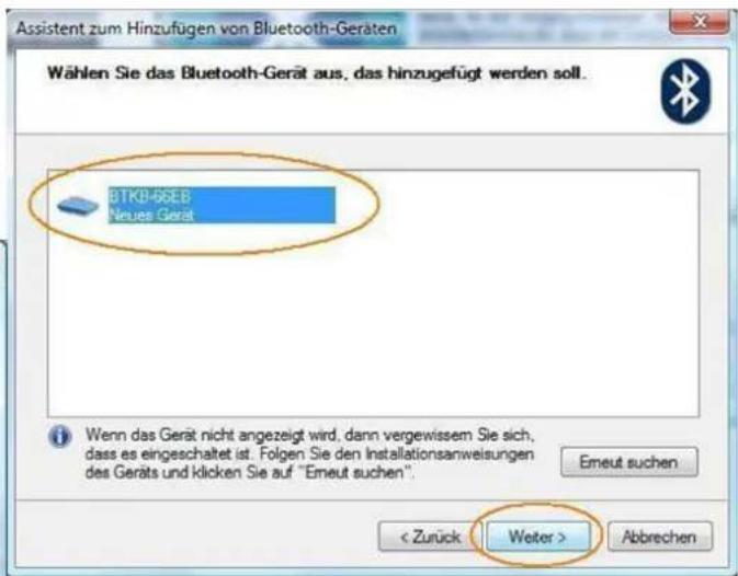 KeySonic ACK3400 BT - Installation des mitgelieferten Bluetooth-Adapters unter Windows XP / Vista - 9