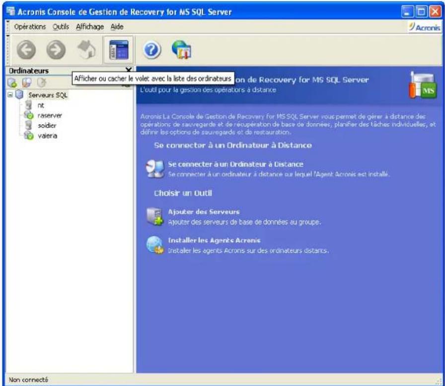 ACRONIS Recovery for MS SQL Server - Navigation - 1
