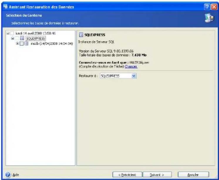 ACRONIS Recovery for MS SQL Server - Restauration d'instances - 1