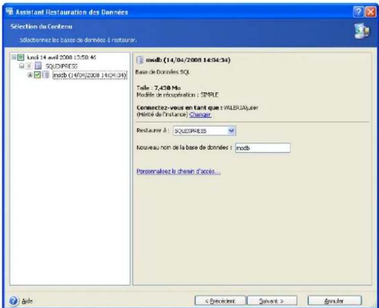 ACRONIS Recovery for MS SQL Server - Restauration de bases de données - 2