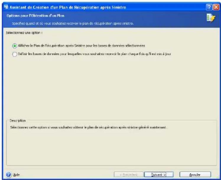 ACRONIS Recovery for MS SQL Server - Affichage immédiat du plan de récupération en cas de sinistre - 1